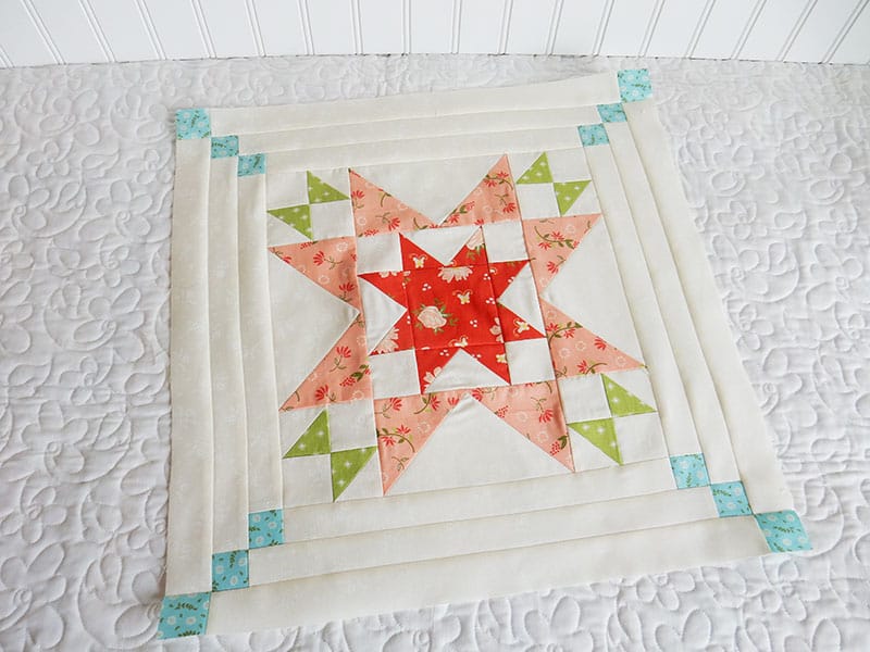 On a Whim quilt block | Sunday Best Sampler Quilt Along Week 1 by popular quilting blog, A Quilting Life: image of On a Whim quilt block.