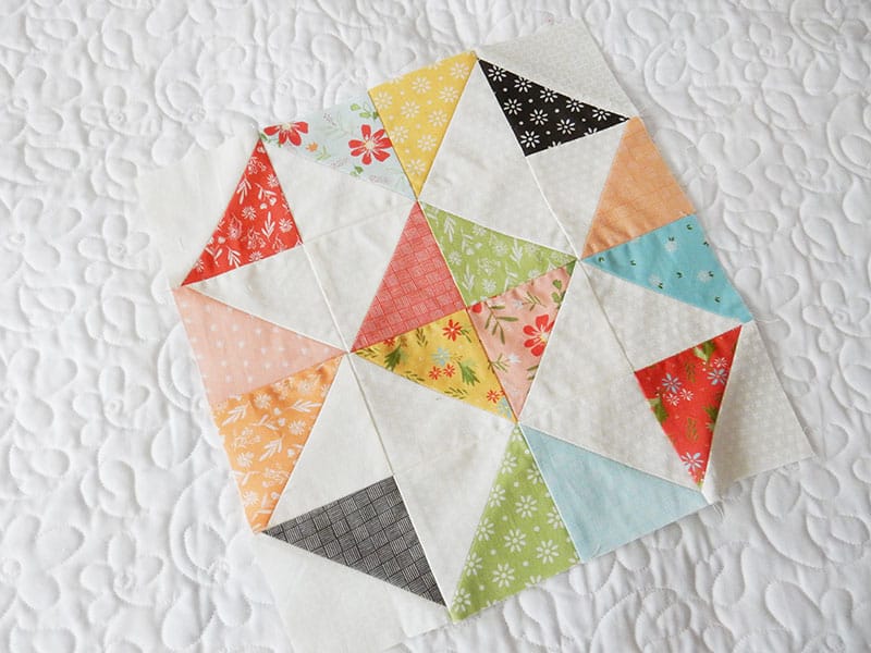 QL BOM September block 1 | Quilting Life Quilt Block of the Month | September 2019 by popular quilting blog, A Quilting Life: image of September block 1.