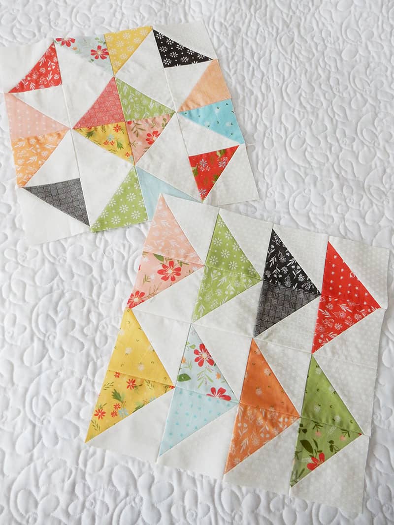 Quilting Life Quilt Block of the Month September 2019 | Quilting Life Quilt Block of the Month | September 2019 by popular quilting blog, A Quilting Life: image of two finished quilt blocks.