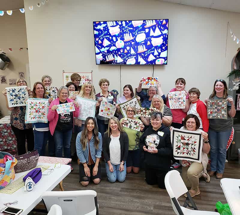 Class Day two |  Girlfriend's Day Out Quilt Event by popular Utah quilting blog, A Quilting Life: image of a Girlfriend's Day Out quilting class.