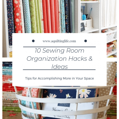Sewing Room Organization hacks and ideas featured by top US quilting blog, A Quilting Life