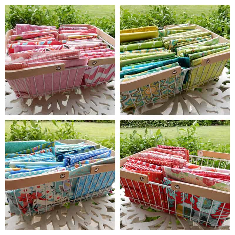 Sewing Room Organization Hacks featured by top US quilting blog, A Quilting Life: image of Fabric Storage Baskets