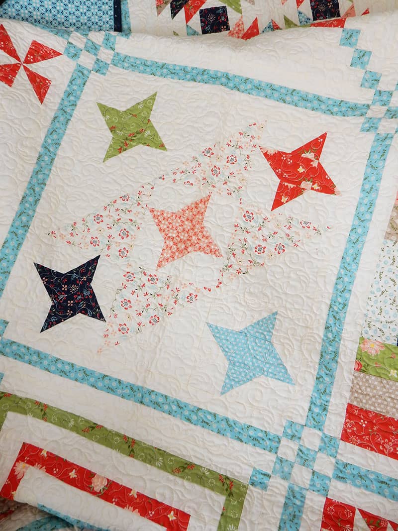 Linen & Berries block by A Quilting Life from Sunday Best Quilts by Sherri L McConnell and Corey Yoder | Sunday Best Quilts Sampler Block 6 by popular Utah quilting blog, A Quilting Life: image of a Linen & Berries block.