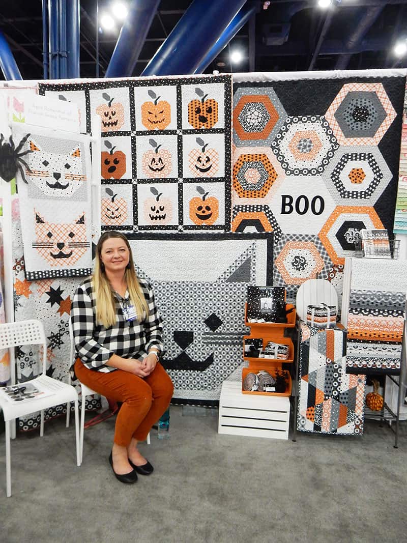 April Rosenthal booth fall 2019 International Quilt Market | Moda Booths: Fall 2019 International Quilt Market by popular Utah quilting blog, A Quilting Life: image of the April Rosenthal booth. 