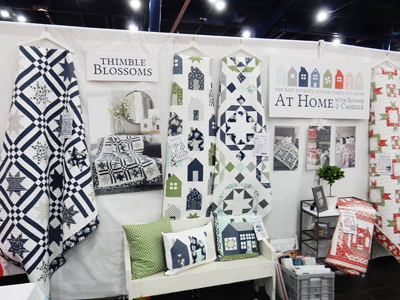 Bonnie & Camille booth fall 2019 international quilt market | Moda Booths: Fall 2019 International Quilt Market by popular Utah quilting blog, A Quilting Life: image of the Bonnie & Camille booth. 
