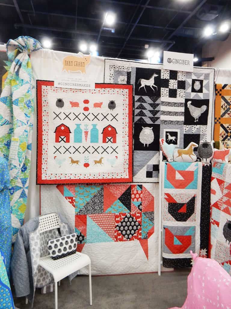 Gingiber Booth | Moda Booths Part 2: International Quilt Market Fall 2019 by popular Utah quilting blog, A Quilting Life: image of the Gingiber booth.
