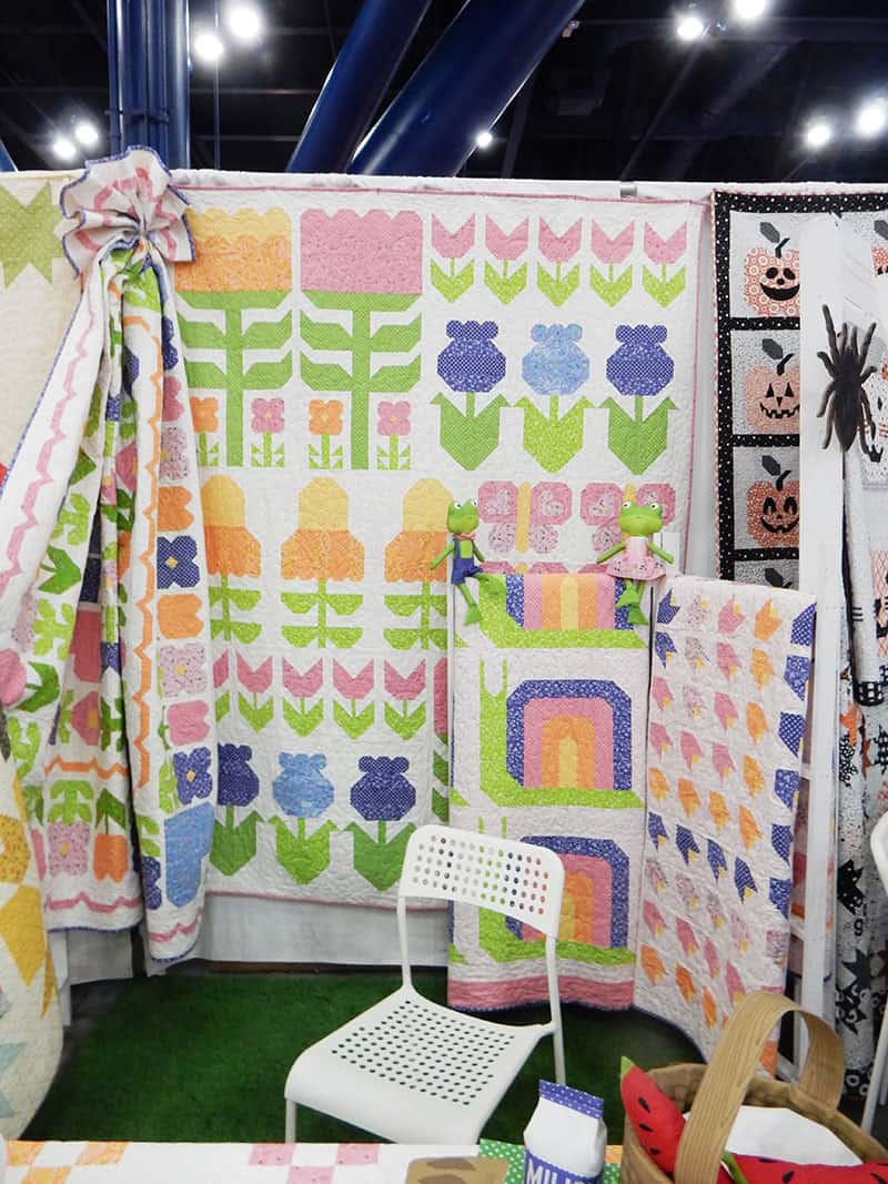 Stacey Iesthu booth fall 2019 international quilt market | Moda Booths: Fall 2019 International Quilt Market by popular Utah quilting blog, A Quilting Life: image of the Stacey Lesthu booth.