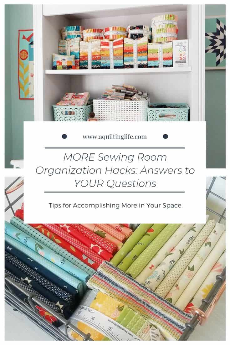Sewing Room Organization Hacks featured by top US quilting blog, A Quilting Life.