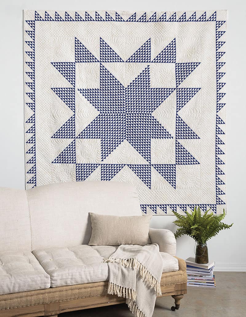 Sapphire Star by Lisa Bongean | Blue & White Quilts Book by popular Utah quilting blog, A Quilting Life: image of a Sapphire Star quilt by Lisa Bongean.