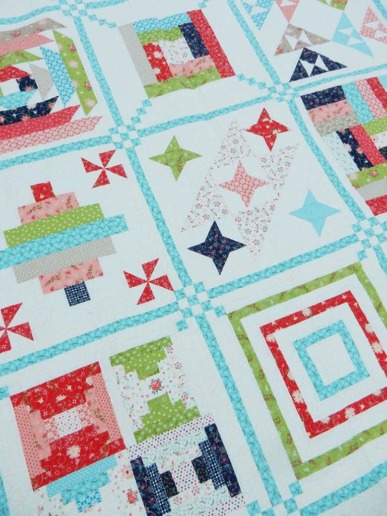 Sunday Best Quilts Sampler | Sunday Best Quilts Sampler Block 4 by popular Utah quilting blog, A Quilting Life: image of a Sunday Best Quilts sampler. 