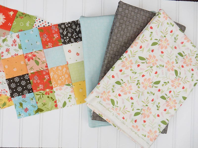 Checkerboard blocks in Summer Sweet and Harper's Garden