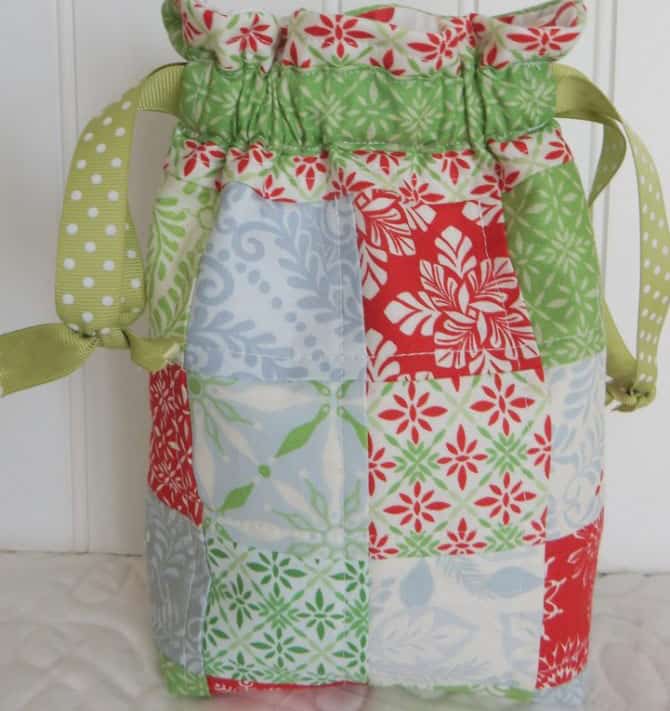 Patchwork Christmas Gift Bag