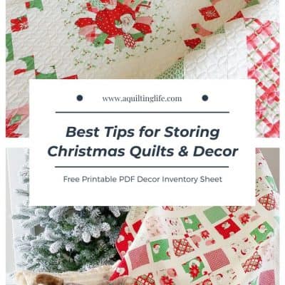 Best Tips for Storing Christmas Quilts and Decor featured by Top US Quilting Blog, A Quilting Life: image of Christmas quilts