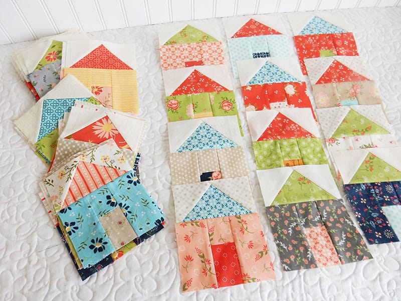 2019 Top Nine from Instagram featured by Top US Quilting Blog, A Quilting Life: image of Village house blocks in fabrics by Sherri & Chelsi