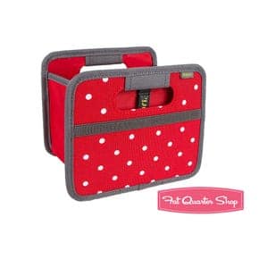 Gifts for Quilters from Fat Quarter Shop featured by Top US Quilting Blog, A Quilting Life: image of red polka dot mini storage box