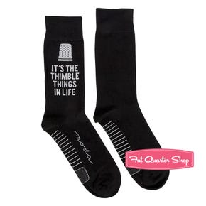 Gifts for Quilters from Fat Quarter Shop featured by Top US Quilting Blog, A Quilting Life: image of thimble socks by Moda