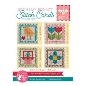 Gifts for Quilters from Fat Quarter Shop featured by Top US Quilting Blog, A Quilting Life: image of cross-stitch cards by Bee in My Bonnet