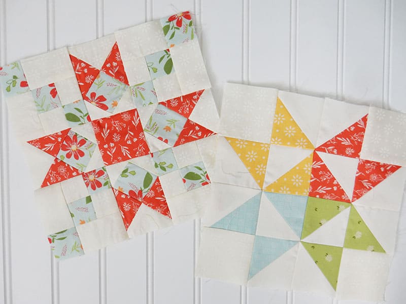 Moda Block Heads 3 Block 4 featured by Top US Quilting Blog, A Quilting Life: image of Block heads blocks