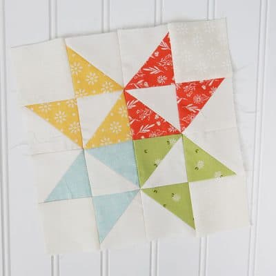 Moda Block Heads 3 featured by Top US Quilting Blog, A Quilting Life: image of block 2