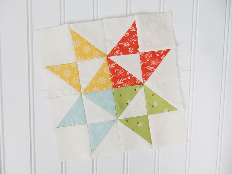 Moda Block Heads 3 Block 2 featured by Top US Quilting Blog, A Quilting Life: image of block 2
