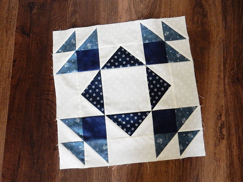 Quilting Life Block of the Month 2020 | January featured by Top US Quilting Blog, A Quilting Life: image of 18" finished block