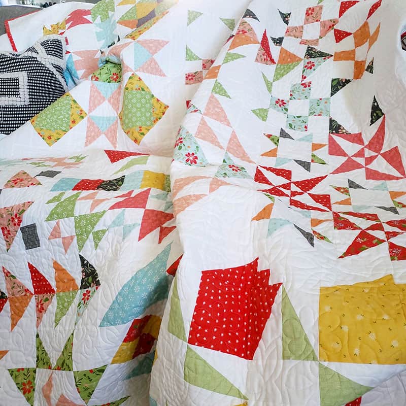 Saturday Seven 113 featured by Top US Quilting Blog, A Quilting Life: image of Bloomtopia quilt