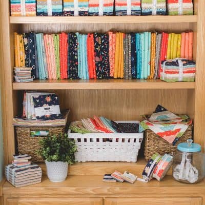 A Quilting Life at Home featured by Top US Quilting Blog, A Quilting Life: image of fabric storage cabinet