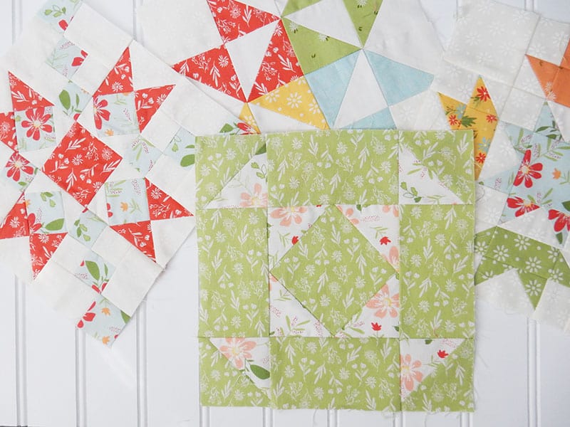 Works in Progress featured by Top US Quilting Blog, A Quilting Life: image of blocks 1-4