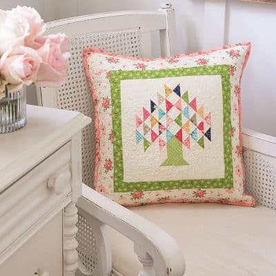 Labor of Love Quilts Part 2 featured by Top US Quilting Blog, A Quilting Life: image of Family Tree Pillow