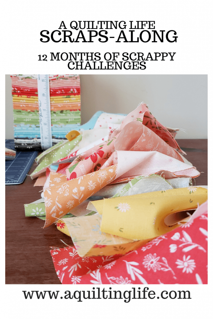 Scraps Along February featured by Top US Quilting Blog, A Quilting Life: image of Scraps Along Challenge Logo