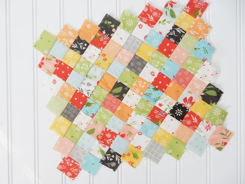 Works in Progress featured by top US Quilting Blog, A Quilting Life: image of Summer Sweet patchwork