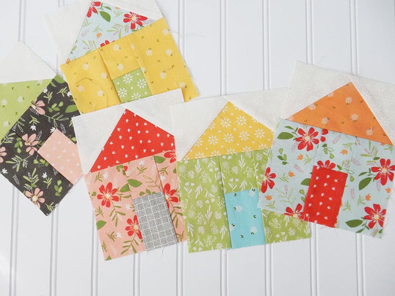Saturday Seven 116 featured by Top US Quilting Blog, A Quilting Life: image of house quilt blocks