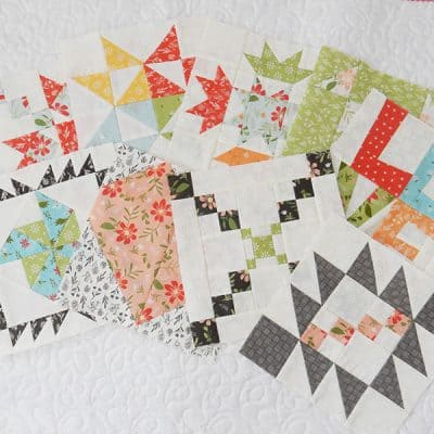 Block Heads 3 Block 9 featured by Top US Quilting Blog, A Quilting Life: image of blocks 1-9
