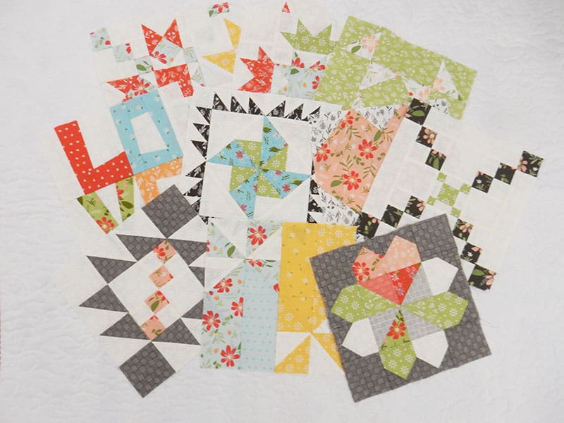 Moda Block Heads 3 Block 11 featured by Top US Quilting Blog, A Quilting Life: image of Block 11, Blooming Love