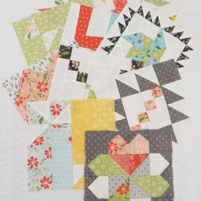Moda Block Heads 3 Block 11 featured by Top US Quilting Blog, A Quilting Life: image of blocks 1-11