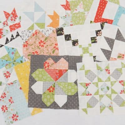 Moda Block Heads 3 Block 12 featured by Top US Quilting Blog, A Quilting Life: image of blocks 1-12