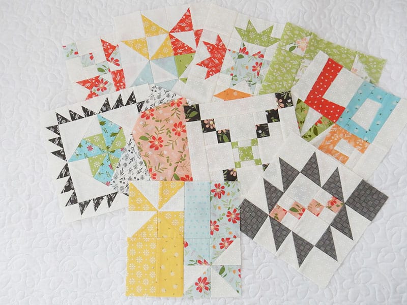 Moda Block Heads 3 Block 10 featured by Top US Quilting Blog, A Quilting Life: image of Block Heads 3 blocks 1-10