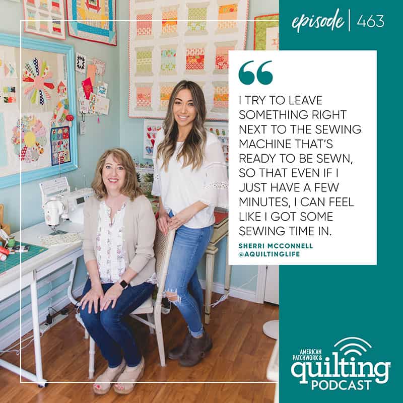 Bloomtopia Update & Podcast Interview featured by Top US Quilting Blog, A Quilting Life: image of sherri & chelsi