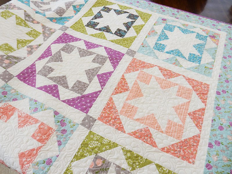 Carefree Fat Quarter Quilt featured by Top US Quilting Blog, A Quilting Life: image of Carefree quilt.