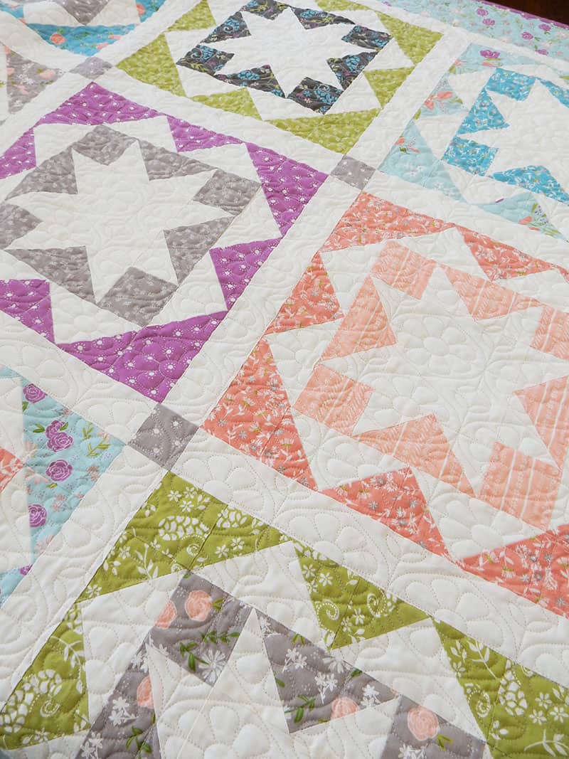 Carefree Fat Quarter Quilt Pattern featured by Top US Quilting Blog, A Quilting Life: image of Carefree Quilt pattern