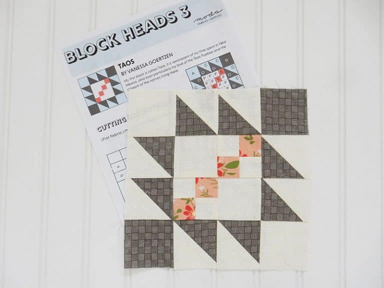 Moda Block Heads 3 Block 16 - Free Block PDF Pattern | A Quilting Life