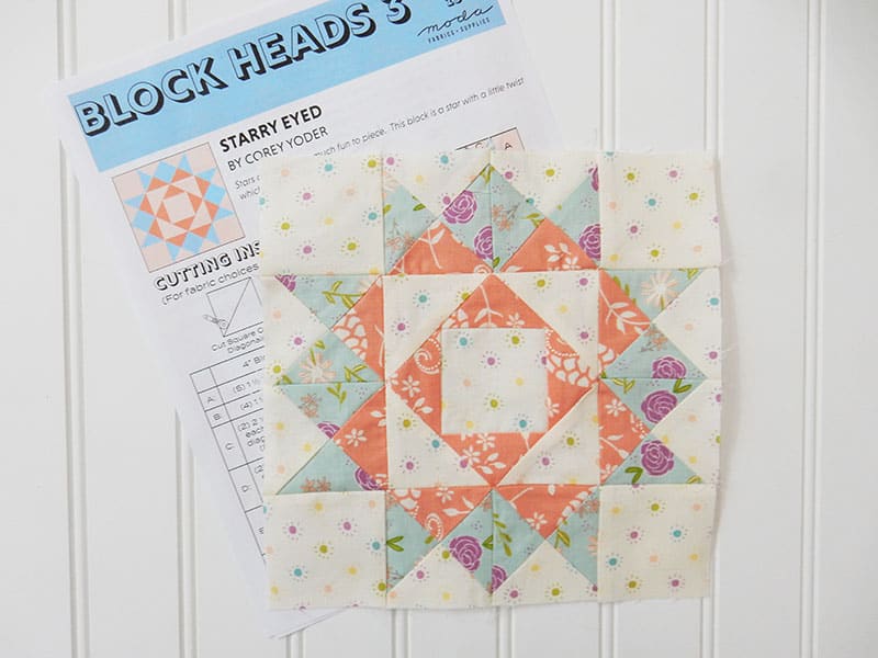 Block Heads 3 Block 15 featured by Top US Quilting Blog, A Quilting Life: image of block 15.