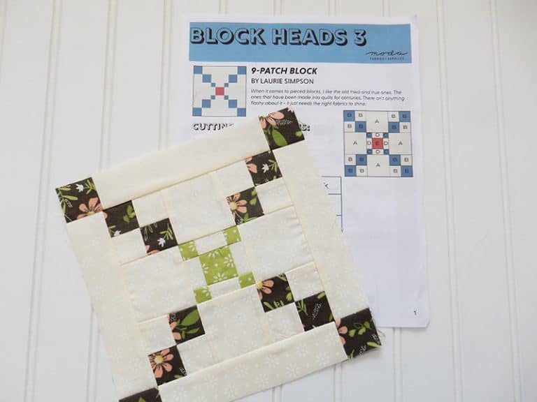 Moda Block Heads 3 Block 16 - Free Block PDF Pattern | A Quilting Life