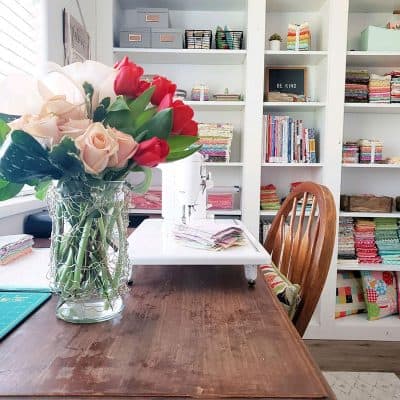Tips for Small Sewing Spaces featured by Top US Quilting Blog, A Quilting Life: image of sewing room