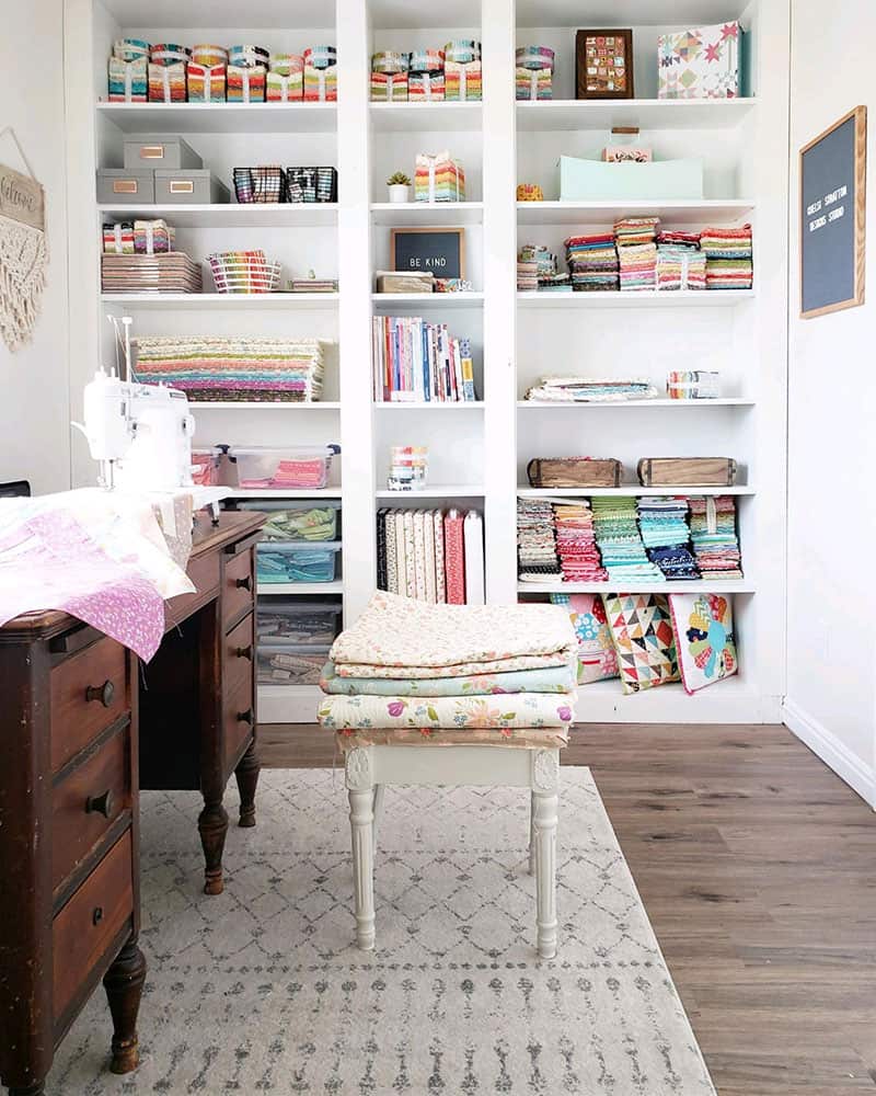 Saturday Seven 127 featured by Top US Quilting Blog, A Quilting Life: image of sewing room