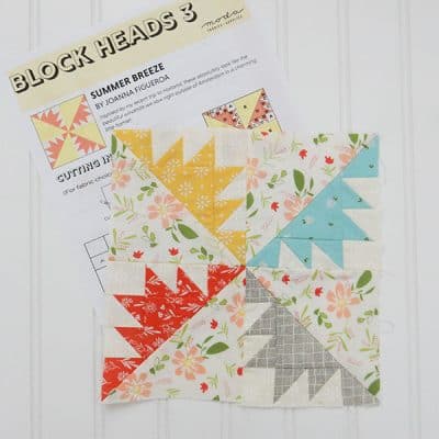 Block Heads 3 Block 14 featured by Top US Quilting Blog, A Quilting Life: image of block 14