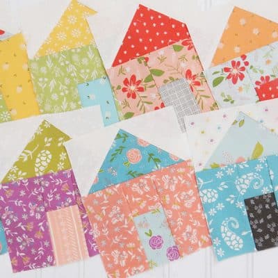 Best Tips for Works in Progress featured by Top US Quilting Blog, A Quilting Life: image of house quilt blocks