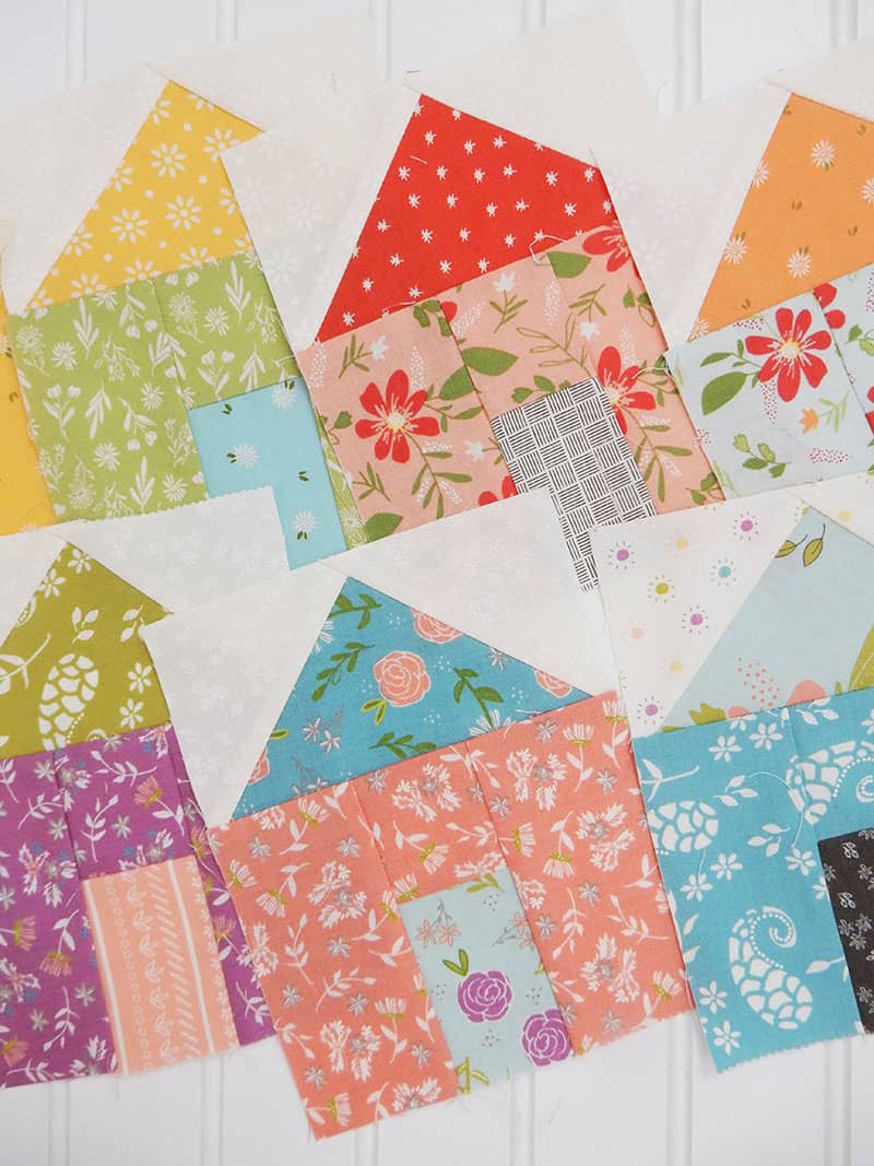Saturday Seven 125 featured by Top US Quilting Blog, A Quilting Life: image of house quilt blocks