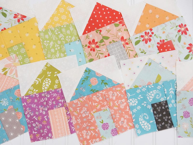 Best Tips for Works in Progress featured by Top US Quilting Blog, A Quilting Life: image of house quilt blocks