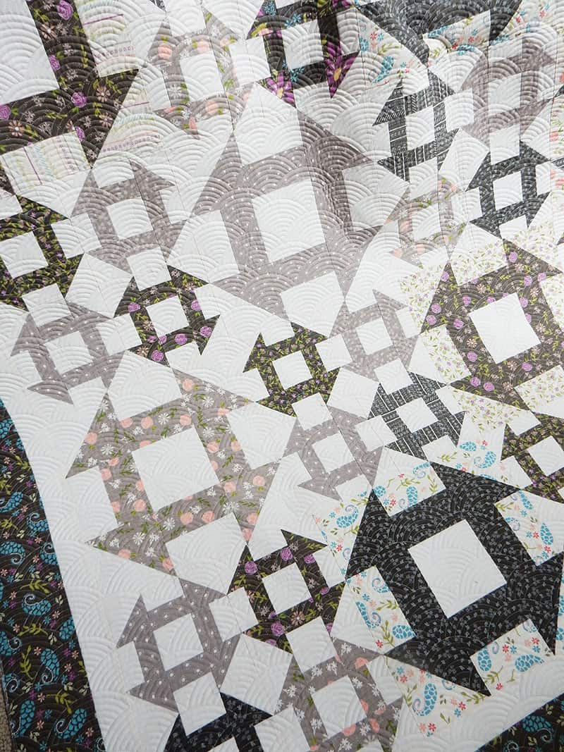 Lattice Quilt in Balboa Fabrics featured by Top US Quilt Blog, A Quilting Life: image of Lattice Quilt